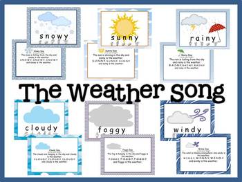 Preview of Weather Song-Bulletin Board or Visual Aid Set