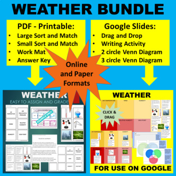 Weather Sort & Match Activity - Google & Paper Combo Bundle | TPT