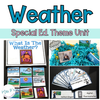 Preview of Weather Theme Unit For Special Education - Target Reading, Math & Language