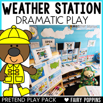 Preview of Weather Station Dramatic Play Printables | Pretend Play Pack, Meteorologist