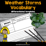 Weather Storms Vocabulary Activity: Printables For Classro