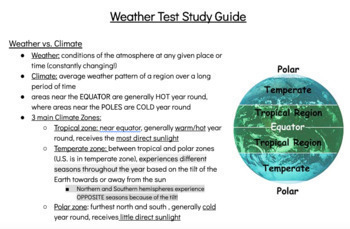 Preview of Weather Study Guide