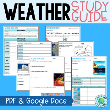 Weather Study Guide by Laney Lee | TPT
