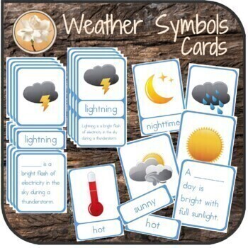 Preview of Weather Symbol Matching Cards Montessori