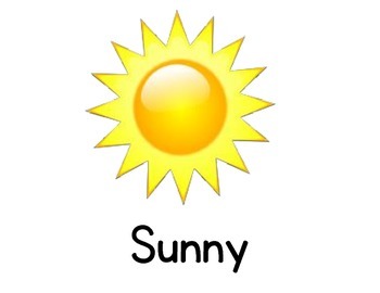 weather symbols for kids sunny