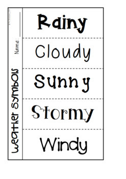 weather symbols for kids sunny