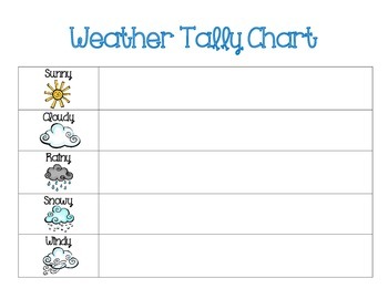 Printable Weather Tally Chart