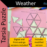 Weather Tarsia Puzzle in digital and printable format in 2 levels