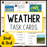 Weather Task Cards | 2nd Grade 3rd Grade Science Activity 