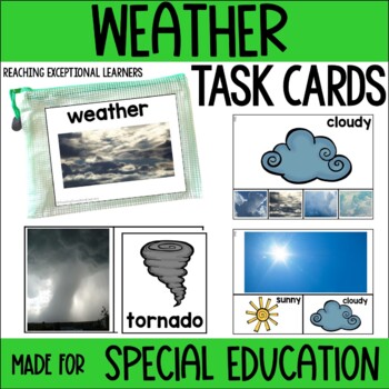 Preview of Weather Task Cards Special Education