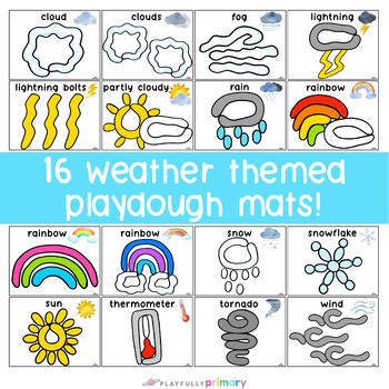 Free Weather Playdough Mats - Homeschool Share