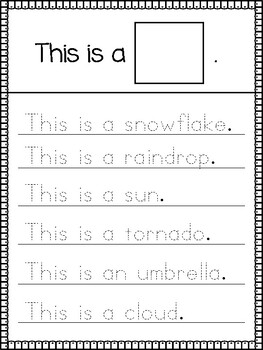 Weather Theme Sentence Building Flap-Book by Nomadic Bee | TpT