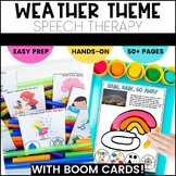 Weather Theme Speech Therapy Activities (with BOOM Cards!)