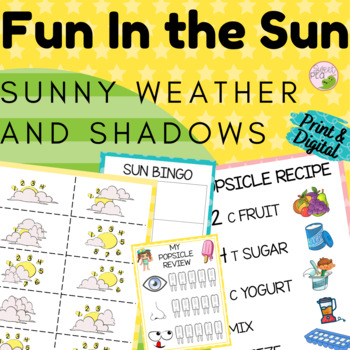 Preview of Sunny Weather & Shadows Unit - All Centers & Digital - Preschool Kindergarten