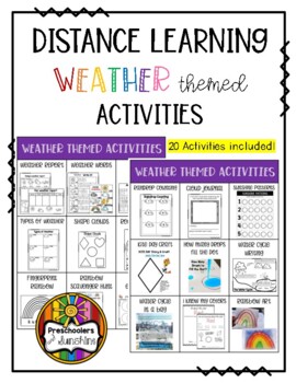 Preview of Weather Themed Activities (Distance Learning)