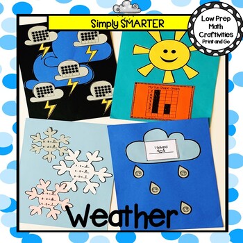 Preview of Weather Themed Cut and Paste Math Crafts