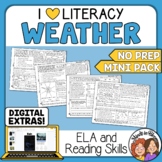 Weather Themed ELA and Reading Skills Review Mini-Pack - M