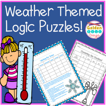 Preview of 8 Weather Themed Logic Puzzles for Critical Thinking Gifted