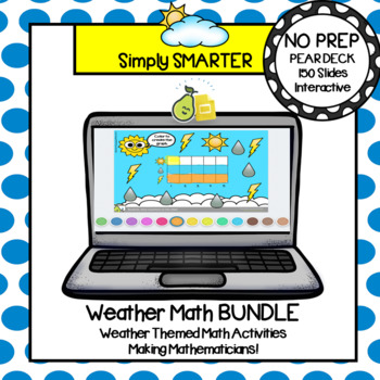 Preview of Weather Themed Math Pear Deck Google Slides Add-On BUNDLE