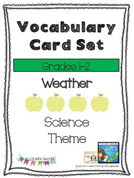 Preview of Weather Themed Vocabulary Cards