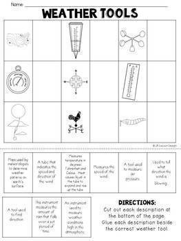 weather tools activity bundle by jh lesson design tpt