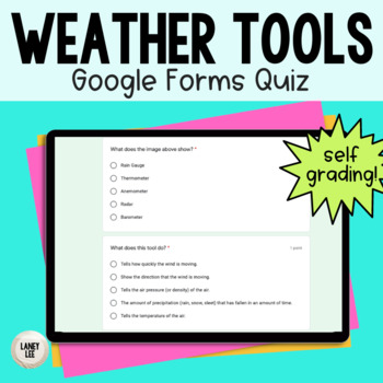 Preview of Weather Tools Google Forms Quiz