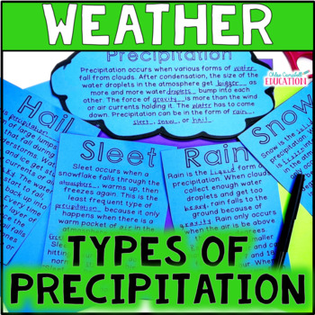 Preview of Types of Precipitation Weather Activities for Rain Snow Sleet Hail Earth Science
