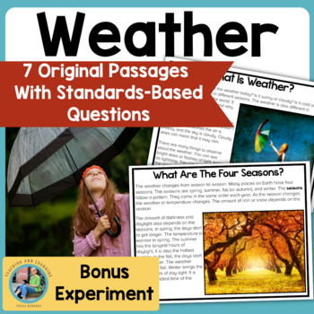 Preview of Weather & Climate: Reading Comprehension with Experiment and Weather Activities