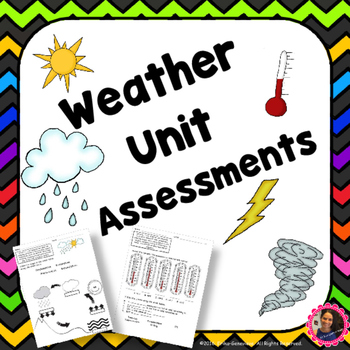 Preview of Weather Unit Assessments- 2nd Grade
