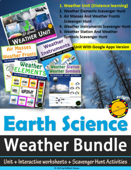 Preview of Weather Unit Bundle | Printables and Digital Distance Learning