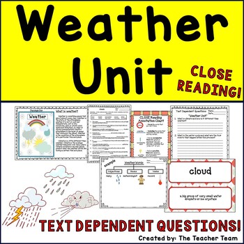 Preview of Weather Activities | Reading Comprehension Passages and Questions