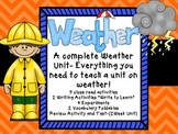 Weather Unit Close Reads, Experiments, Vocabulary, and Wri