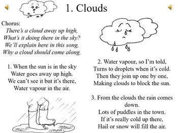 Weather Unit - Clouds song by Donna Minto | Teachers Pay Teachers