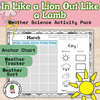 Preview of Weather Activity Pack- March Weather: In Like a Lion out Like a Lamb