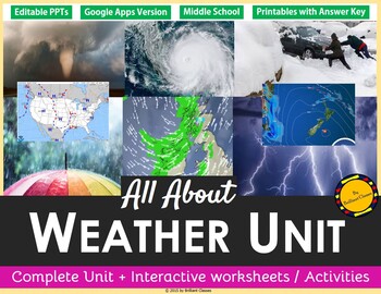 Preview of Weather Unit | Printables and Digital Distance Learning