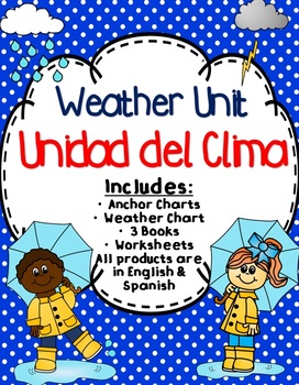 Preview of Weather Unit - Unidad del Clima - Dual Language - English & Spanish