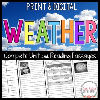 Preview of Weather Unit and Reading Passages | Print and Digital