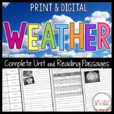 Weather Unit and Reading Passages | Print and Digital