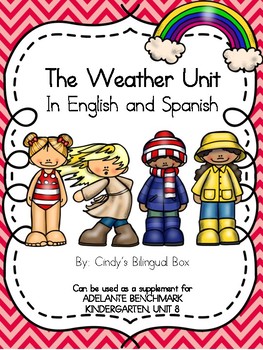 Preview of Weather Unit for Kindergarten in English and Spanish