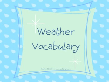 Preview of Weather Vocabulary