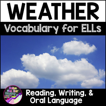 Preview of Weather Vocabulary Activities for Beginning ELLs