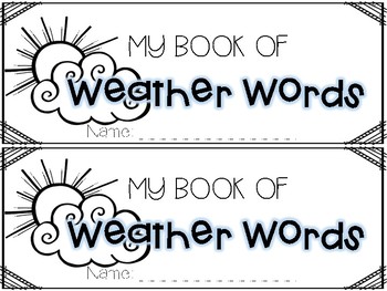 Preview of Weather Vocabulary Booklet
