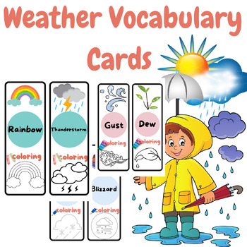 Preview of Weather Vocabulary Cards pdf