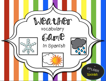 Preview of Weather Vocabulary Game in Spanish