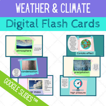 Preview of Weather Vocabulary Interactive Slides NGSS Earth Science