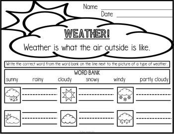 What's the weather like? (sunny, cloudy, rainy, windy