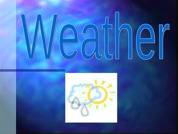 Preview of Weather Powerpoint  Vocabulary for Beginner ESL/ELL/ESOL or Primary Grade Levels