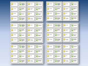 Preview of Weather Vocabulary Review Card Game