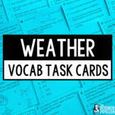 Weather Vocabulary Task Cards | 4th Grade 5th Grade | Bett