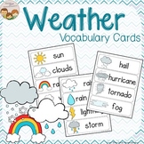 Weather Vocabulary Word Wall Cards plus Write and Wipe version